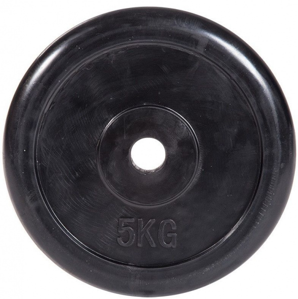 Диск обрезиненный Classic черный D26 мм PROFI-FIT 5 кг